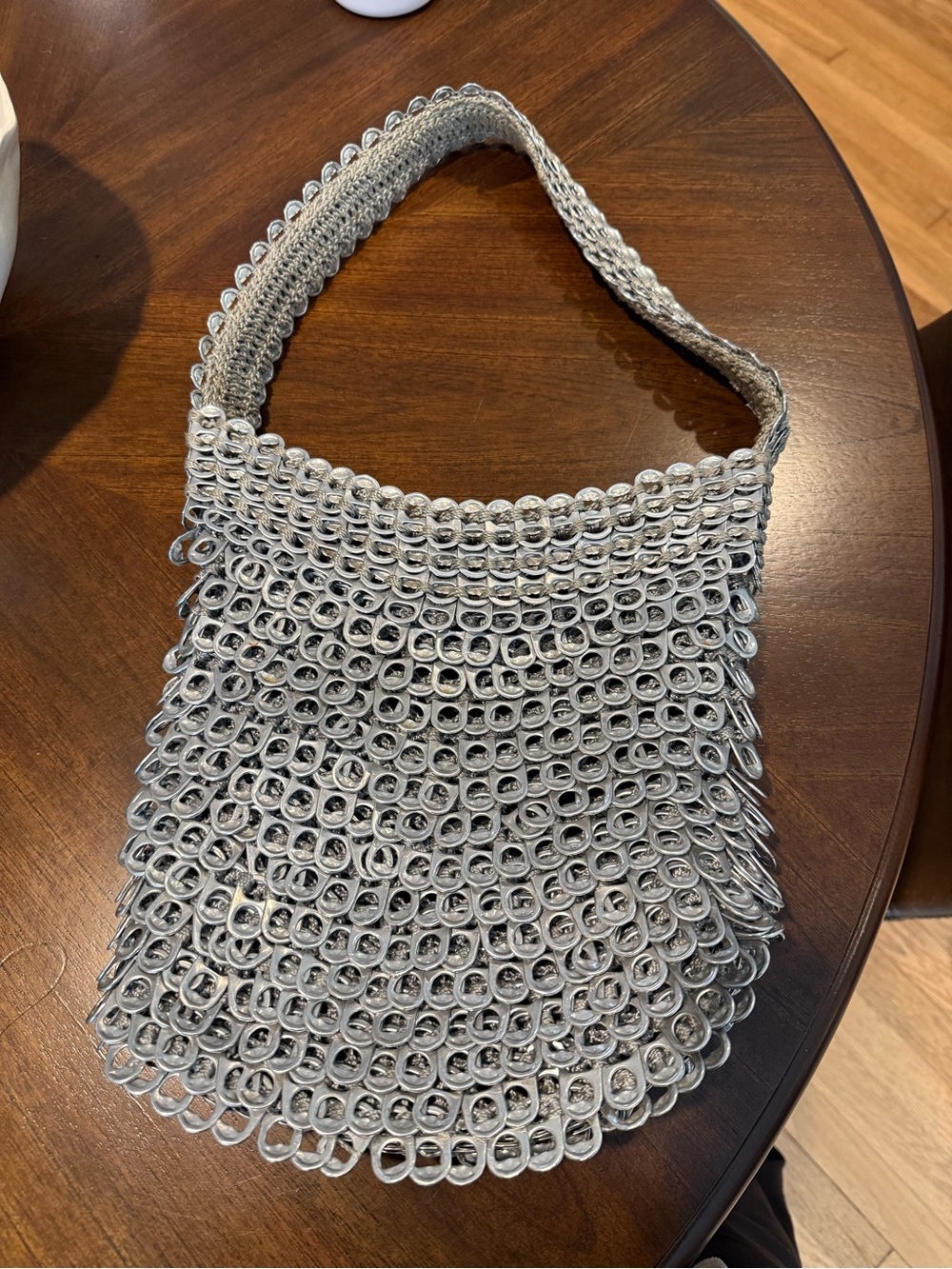 Silver Upcycled Shoulder Bag